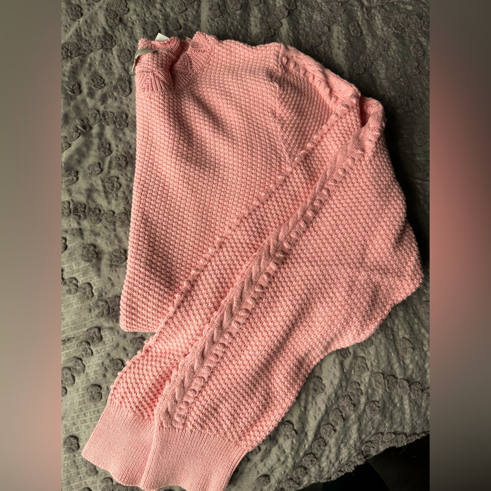 NWT Loft Scalloped Bobble Sleeve Sweater